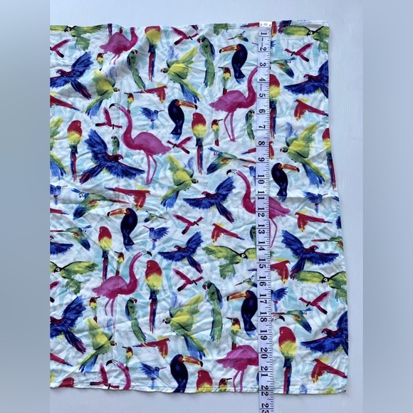 Bird Print Scarve Multicoloured Birds Parrot Toucan Flamingo Parrot Lightweight - Picture 6 of 7